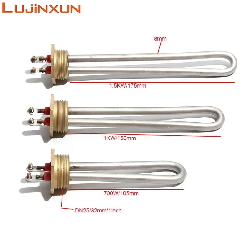 Lujinxun Chauffage DN25/32 mm, élément chauffant électrique 1,0" pour chauffe-chaudière/distributeur