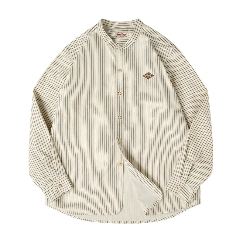 Maden Chemise femme rayée vintage coupe ample chemisier manches longues surchemise légère pour super