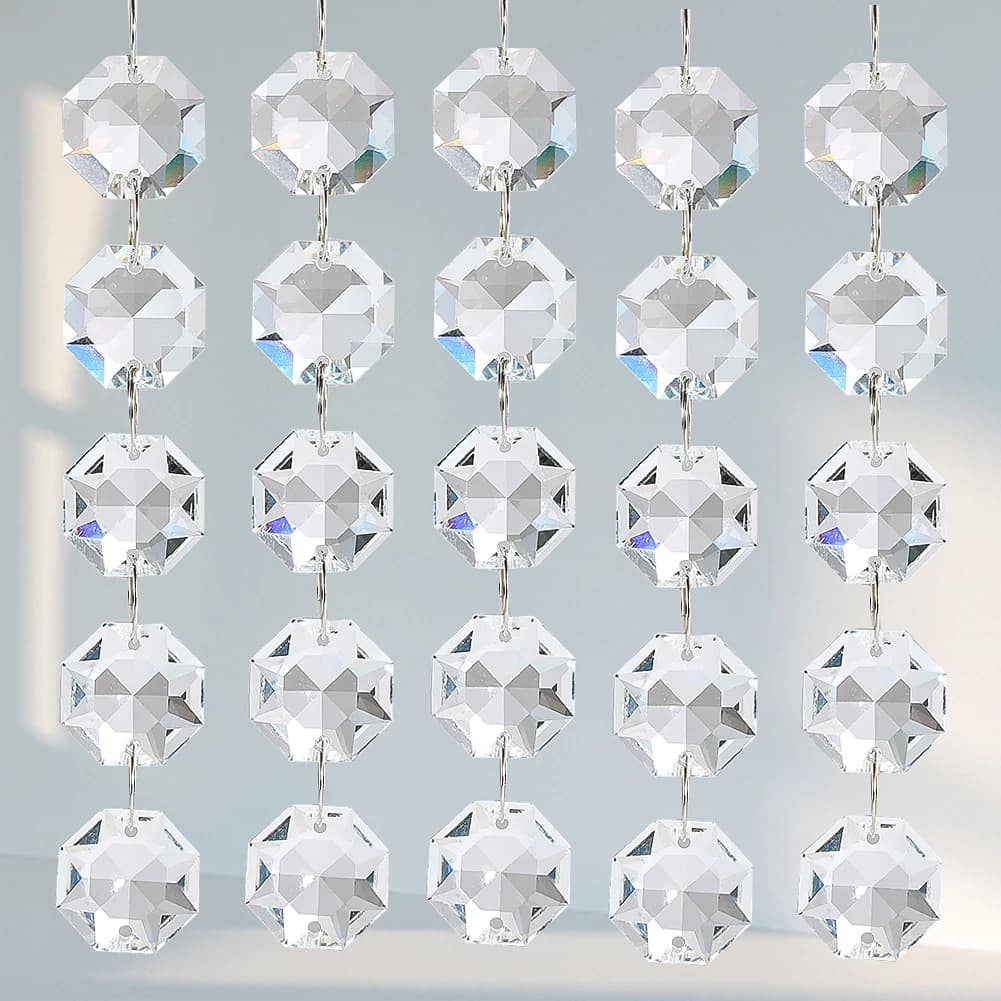 Pièces de lustre en perles de cristal K9, 20mm, 10 pièces, prisme à facettes de remplacement, perles