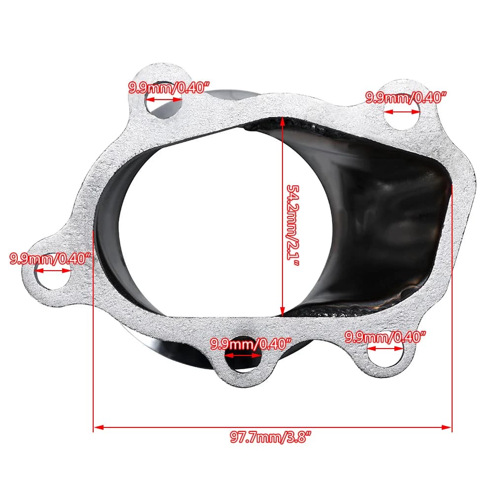 PQY – adaptateur en acier inoxydable, pour T25 T28 GT25 GT28 2.5 "63mm, bride de serrage v-band, ada