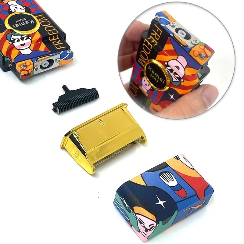 Jeu de lames de rechange pour tondeuse à cheveux Kemei KM-RS7098, tête de coupe de barbier pour tond