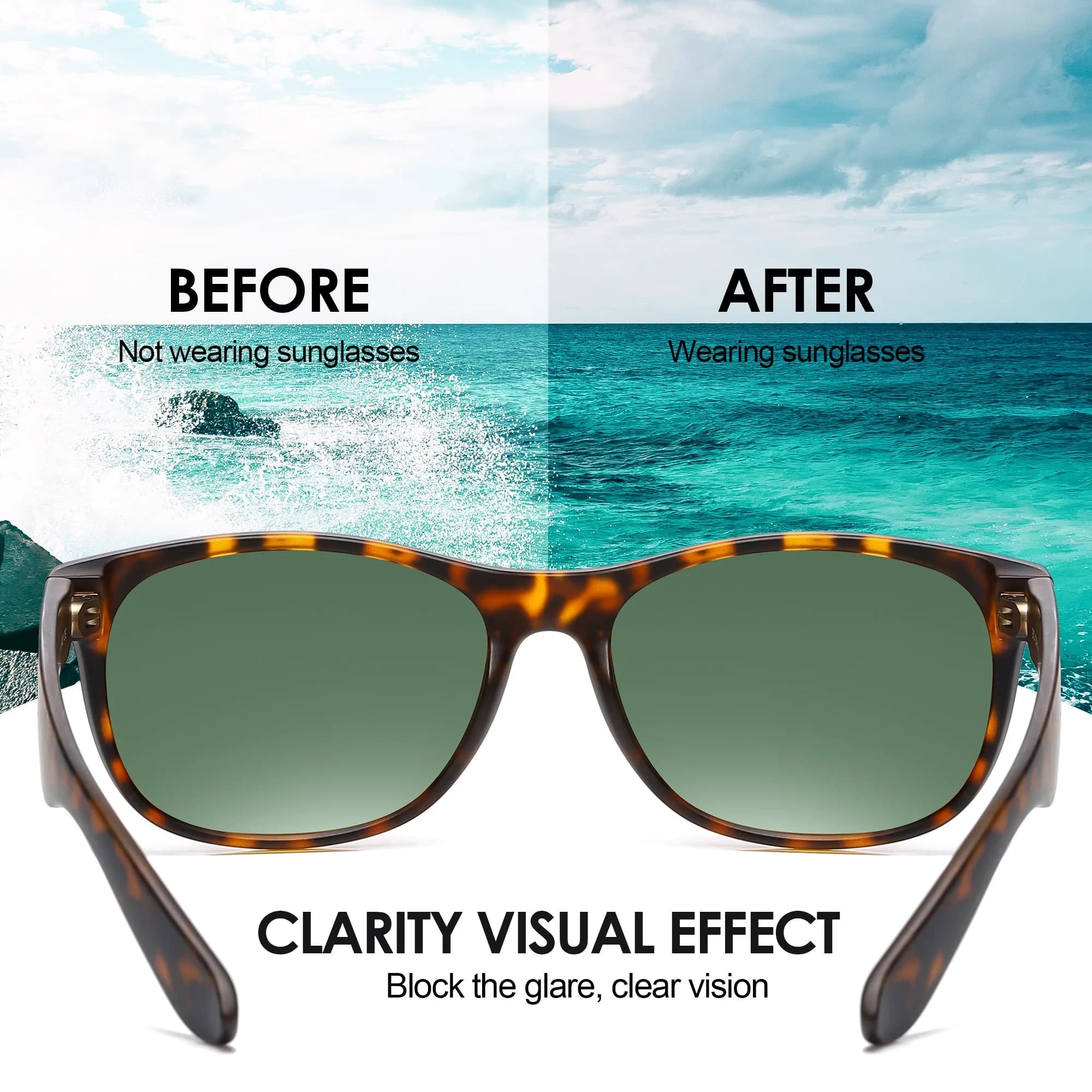 AOFLY-Lunettes de soleil polarisées classiques pour hommes et femmes, TR90, monture légère et flexib