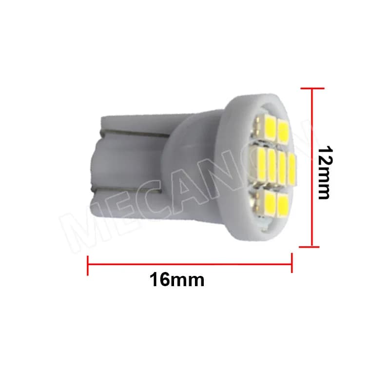 50 pièces DC 6V 6.3V T10 # 555 W5W 194 168 ampoule de signal de tableau de bord de voiture de machin