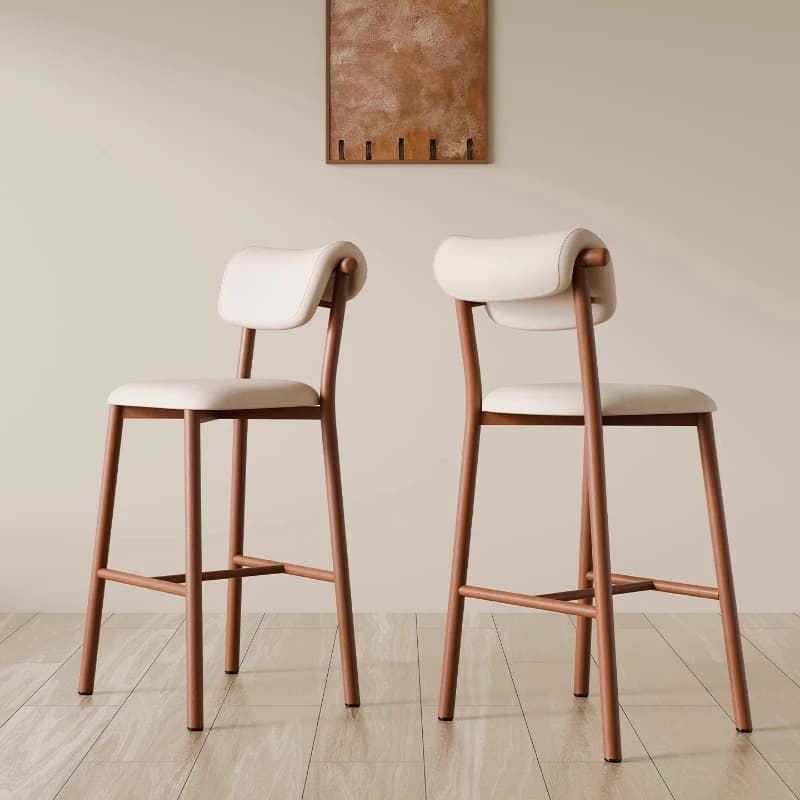 Tabourets de Bar commerciaux modernes, chaises d'îlot de cuisine minimalistes avec dossier, tabouret