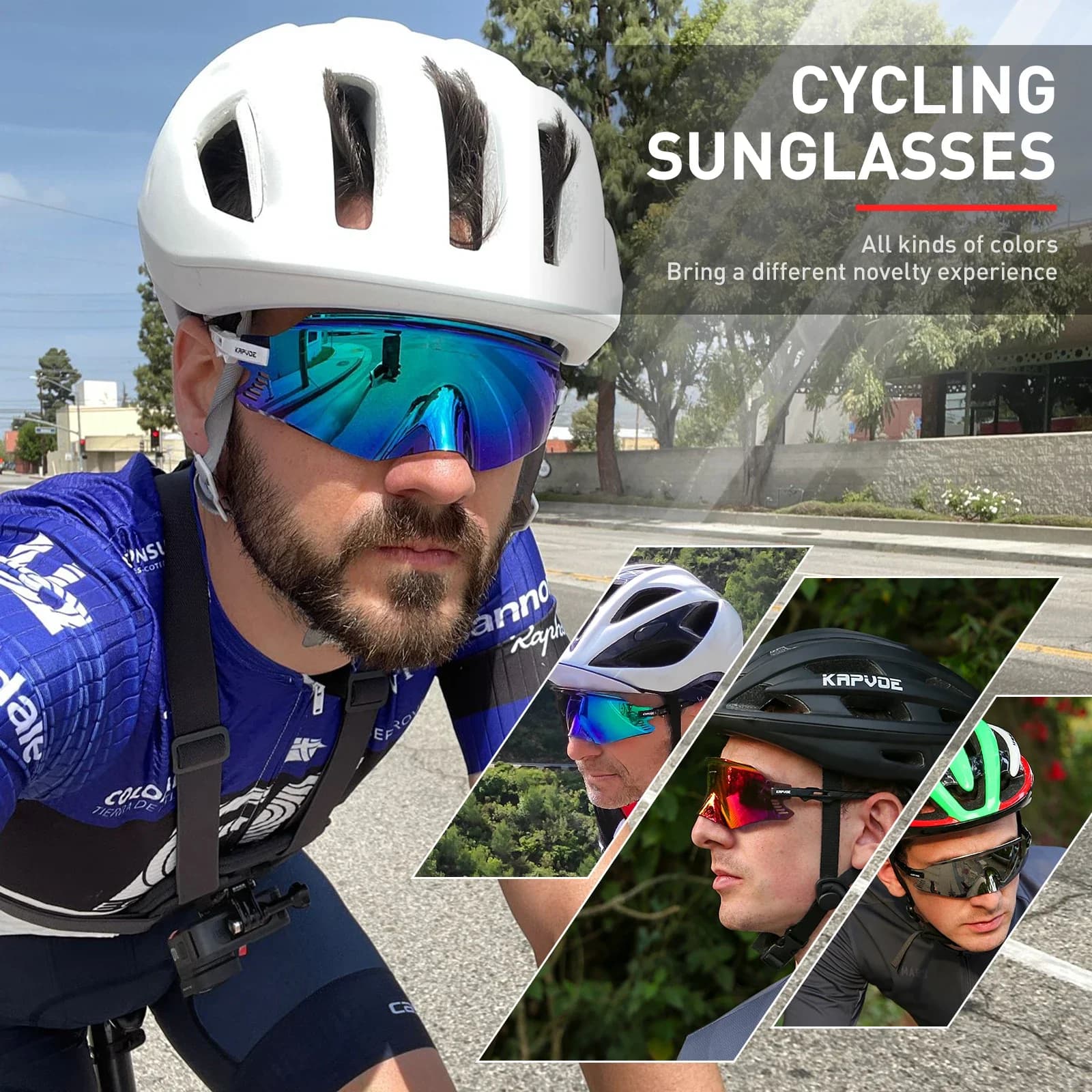 Kapvoe lunettes de soleil de vélo de route chaude Protection UV400 lunettes de cyclisme hommes femme