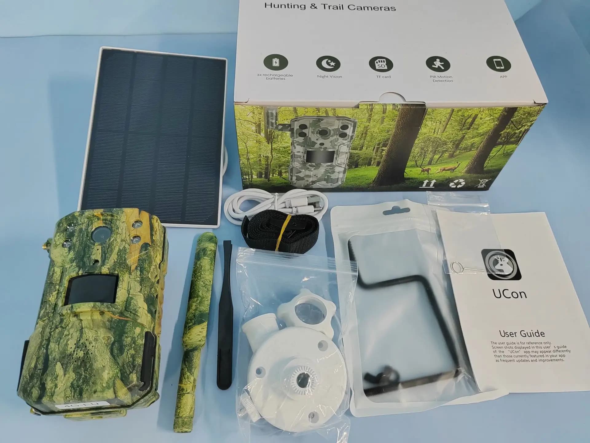 Caméra de piste cellulaire à énergie solaire, pièges avec carte SIM, flux en direct, pas de lueur, I