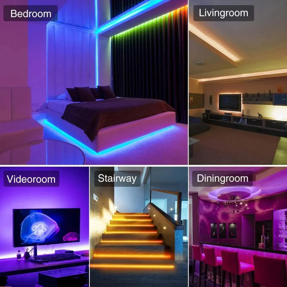 5m 20m RGB 5050 LED bande lumineuse Bluetooth Smart Home tv usb wall light mariage Ramadan décoratio