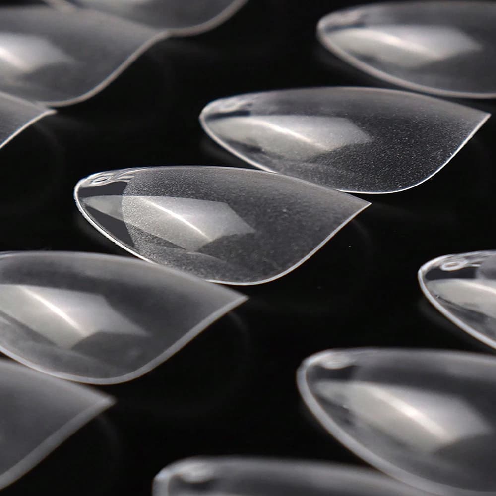 Pointes d'ongles courtes en amande pour gel souple, pré-façonnées, pointes d'ongles en acrylique, de