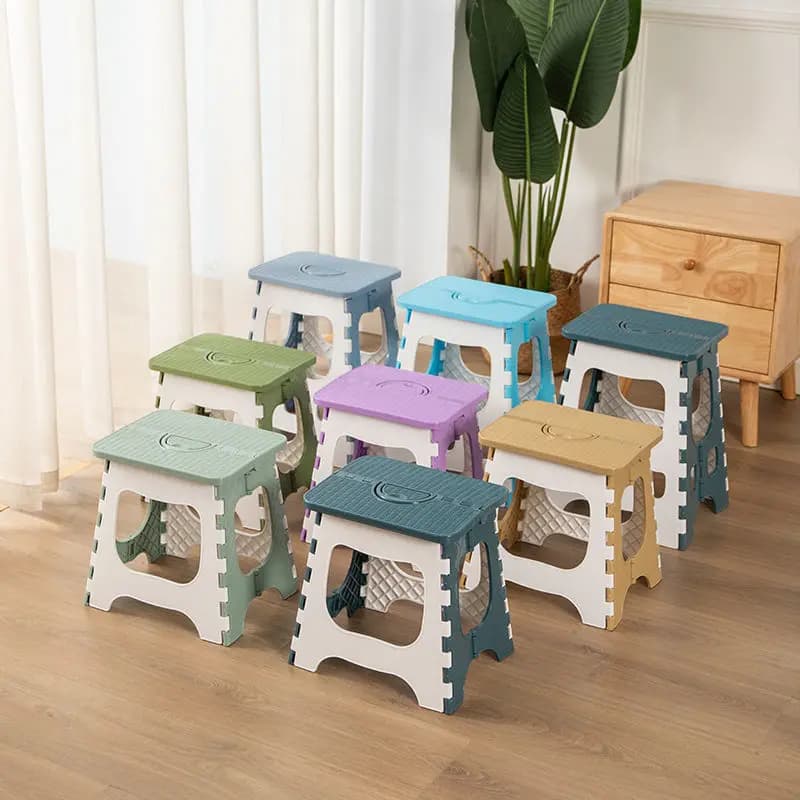 Tabouret de pêche en plastique épais et pliant, Mini chaise d'extérieur Portable pour adultes et enf