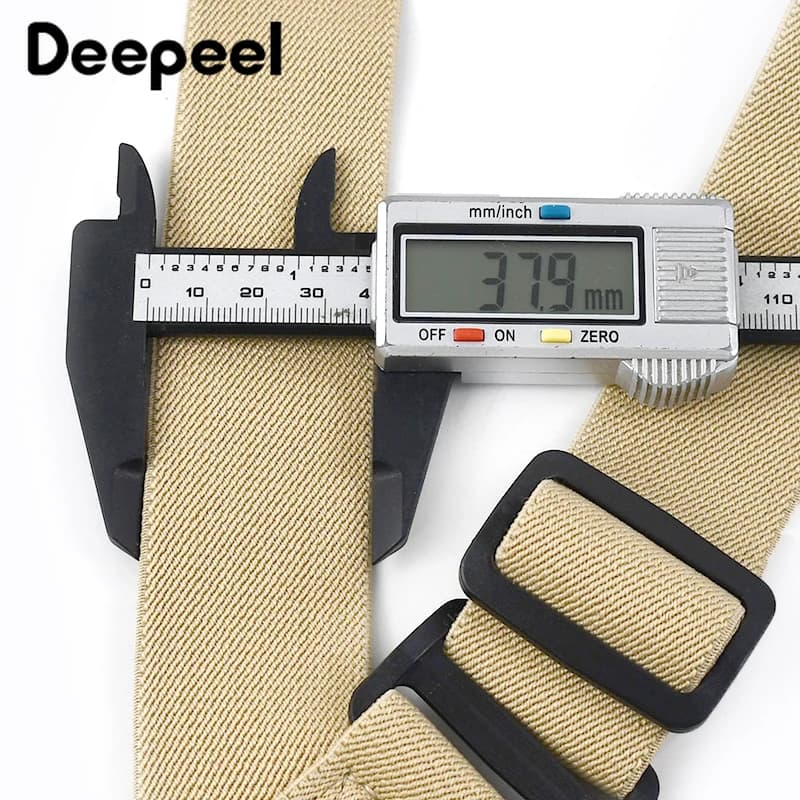 Deepeel 3.8*125 cm mode hommes bretelles adulte 2 Clips côté bretelles en plastique sangle pour cein