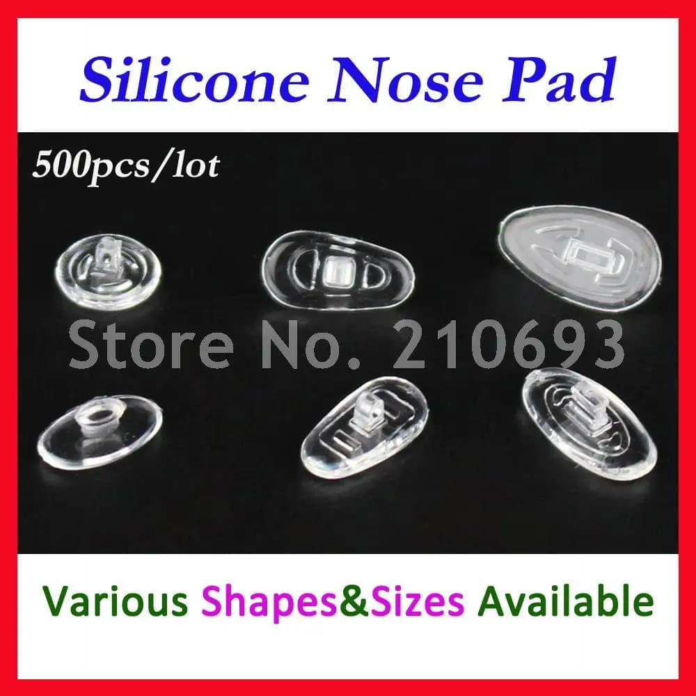 500 pièces livraison gratuite vis au détail en gros lunettes lunettes plaquettes nasales en Silicone