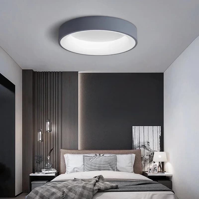 Plafonnier LED 30/40/50 cm, lampe d'éclairage de chambre à coucher, télécommande, luminaire rond, sa