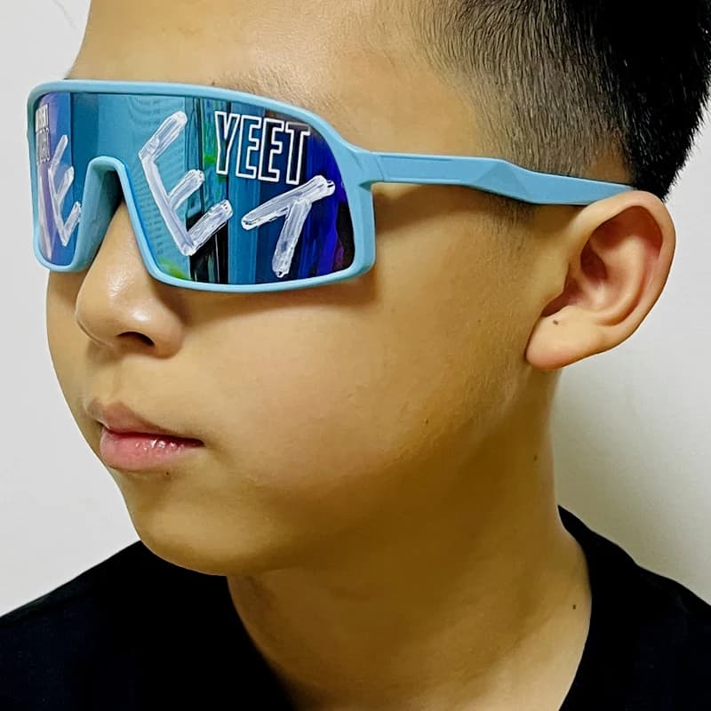 Lunettes de soleil sport Jey Uso YEET bleu-vert, lunettes de spectacle, pour adultes et enfants, cos