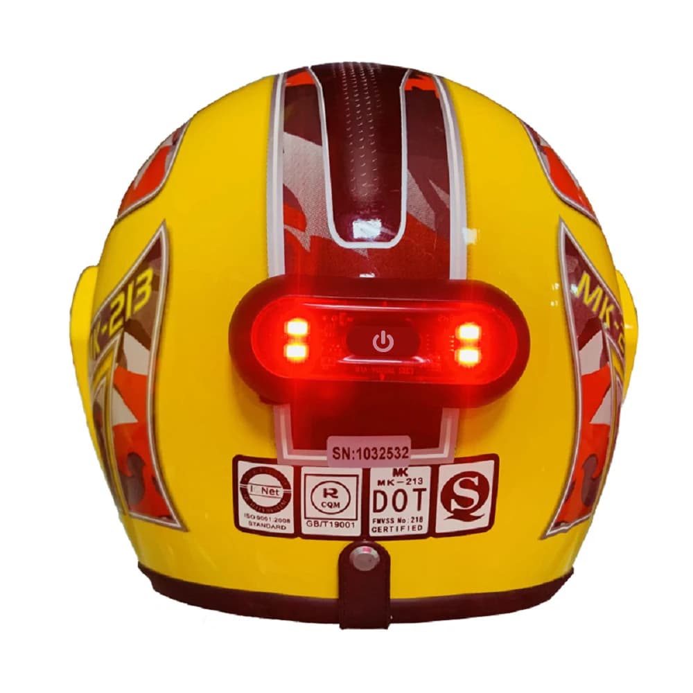 Feu arrière de casque de moto et de vélo, Rechargeable par USB, Signal de sécurité, lampe d'avertiss