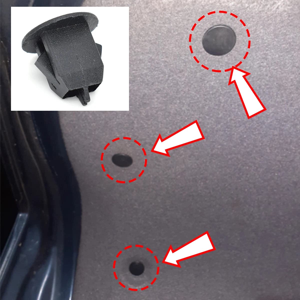 Couvercle de doublure de coffre de voiture, 25 pièces, doublure de colmatage, Clip de retenue, fixat