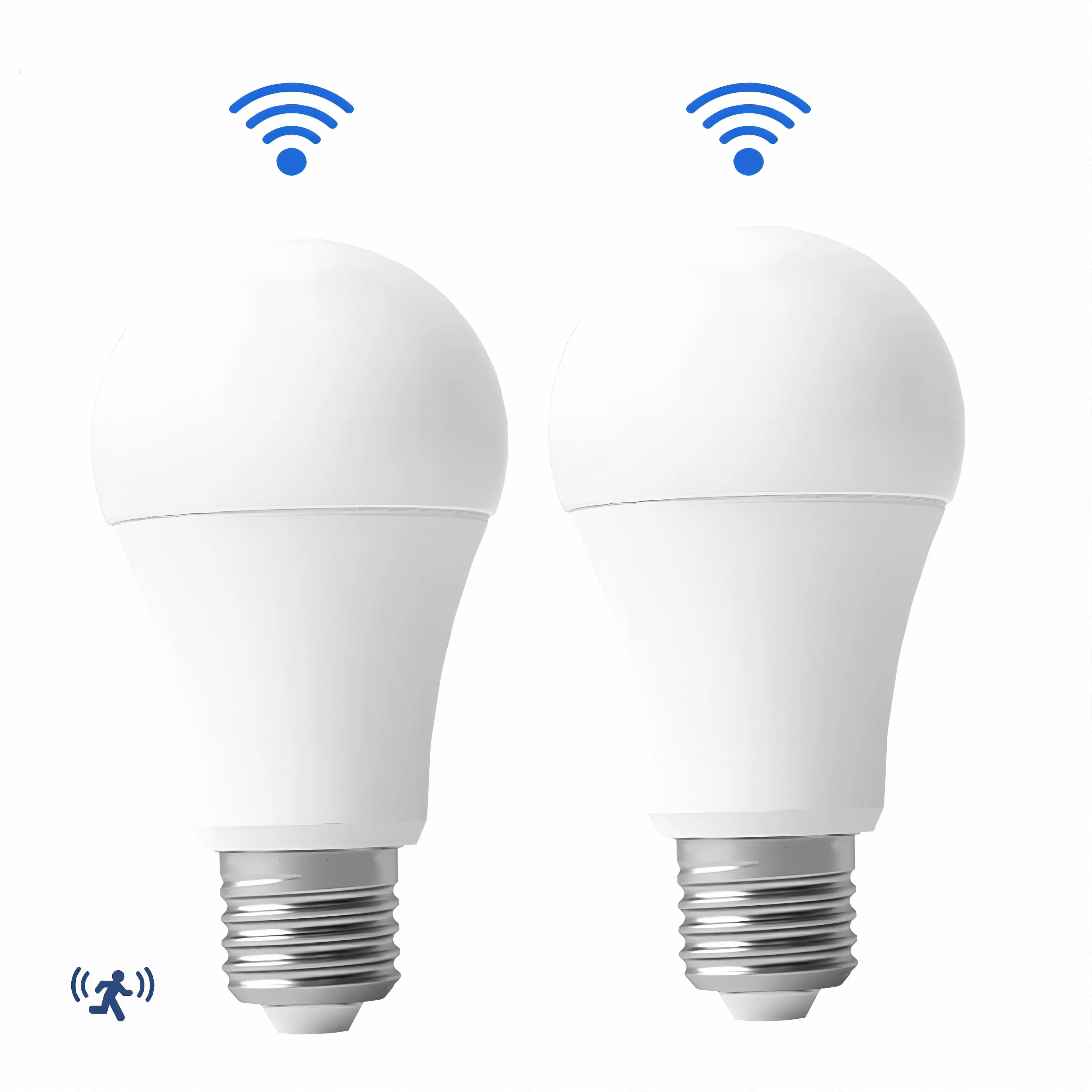 Ampoule LED avec capteur de mouvement, 6W 9W 12W 15W 18W 20W E27, lampe avec capteur Radar, 110V 220