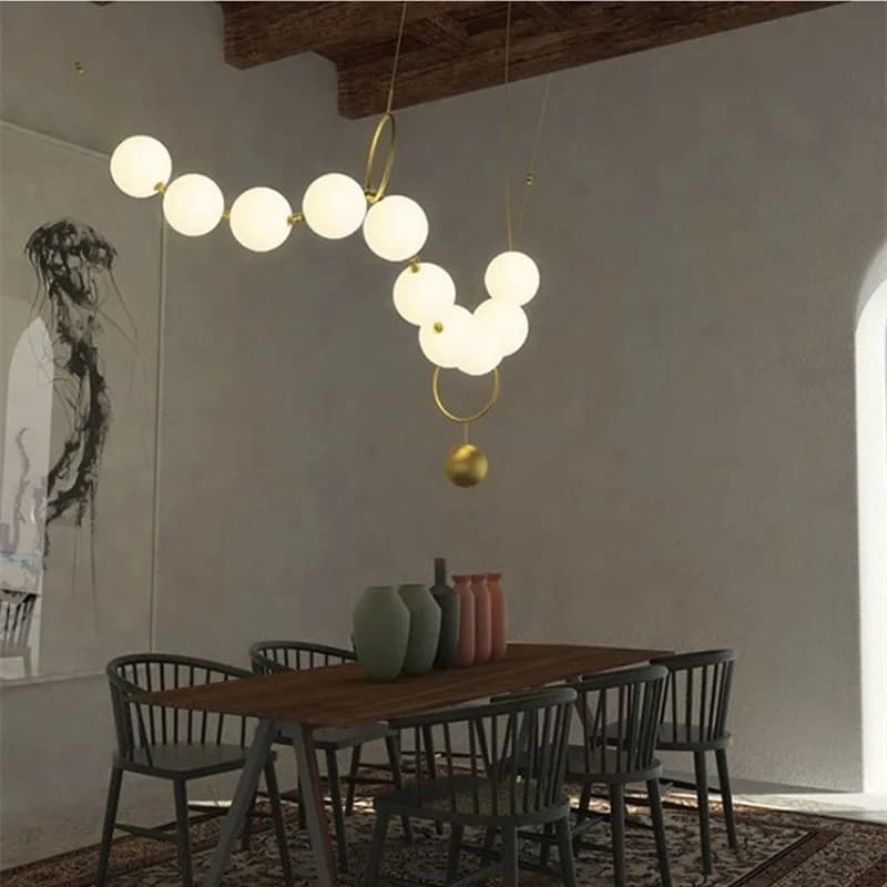 Plafonnier LED suspendu en acrylique au design nordique, luminaire décoratif d'intérieur, idéal pour