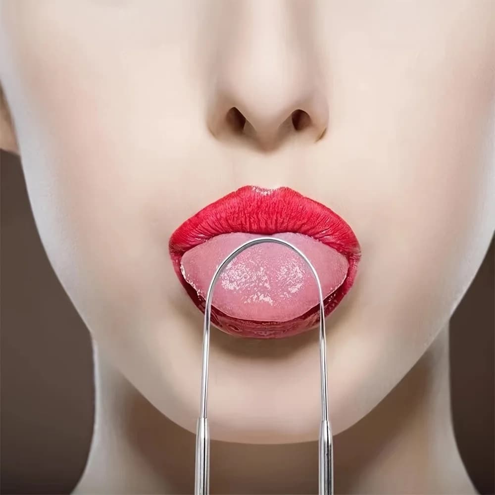 Grattoir de nettoyage de langue en acier inoxydable, 1/2/6 pièces, réutilisable, revêtement de langu