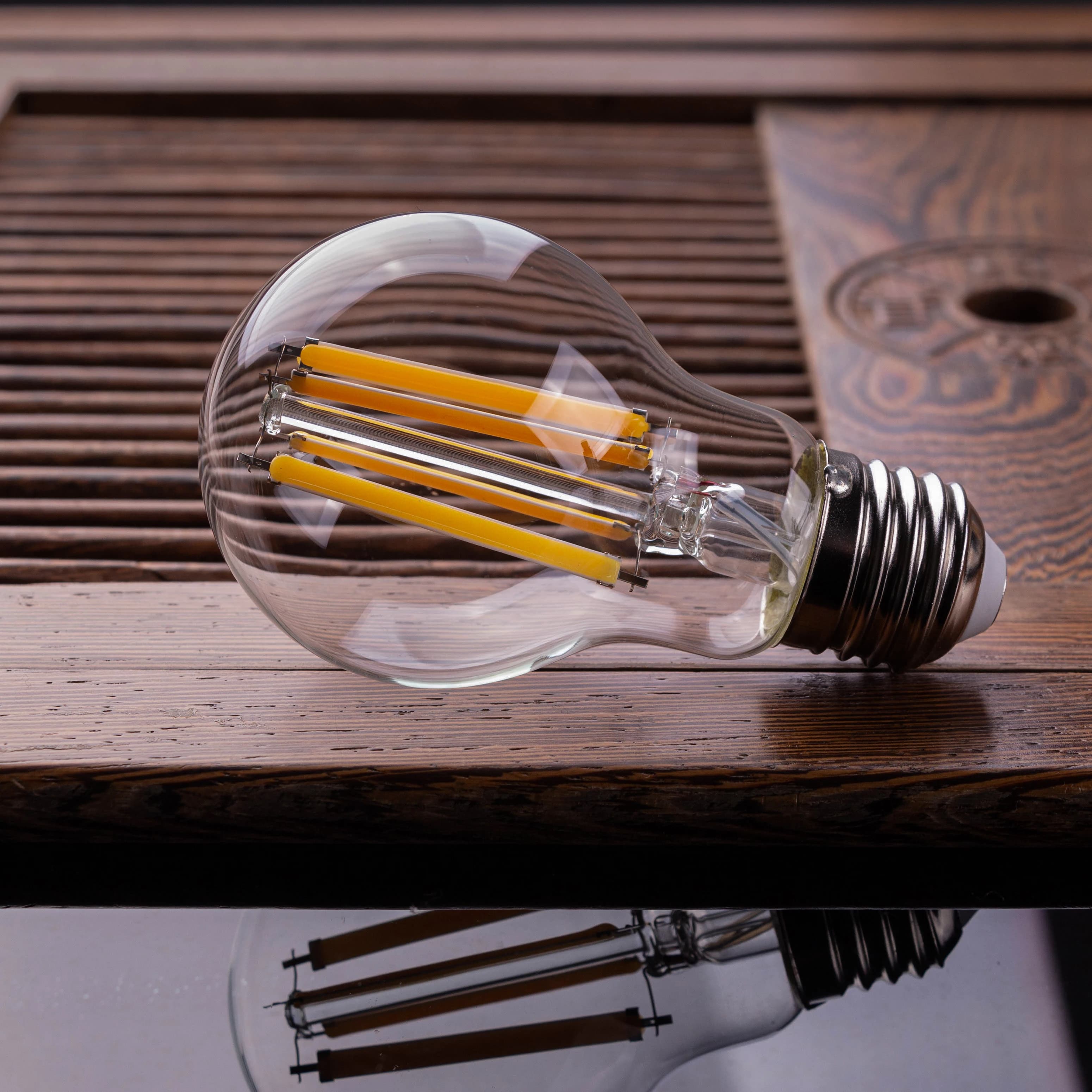 Hcnew A19 E27 Ampoules LED Edison 12W 1521Lumen, lampe à filament à intensité variable, remplacement