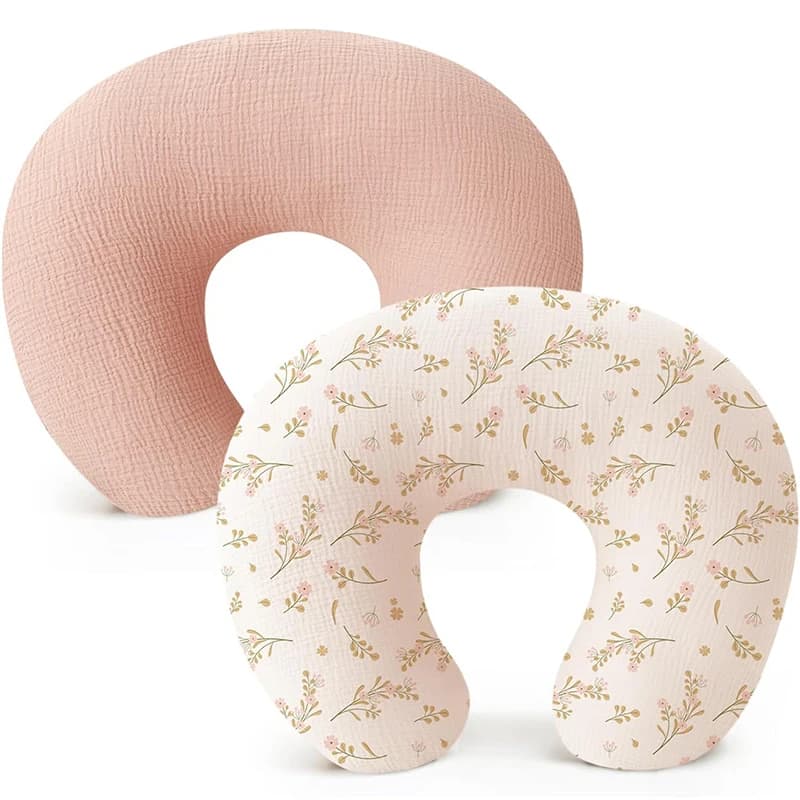 2 pièces/ensemble housse de coussin d'allaitement pour oreillers d'allaitement Ultra-doux mousseline