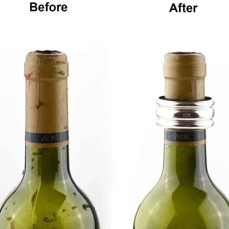 Colliers de bouteille de vin en acier inoxydable, anneau d'égouttement doublé de velours, Anti-débor