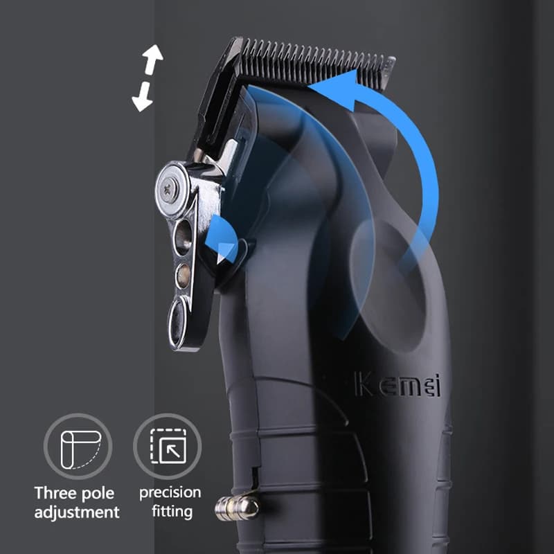 Kemei tondeuse à cheveux professionnelle pour hommes tondeuse à cheveux électrique sans fil réglable