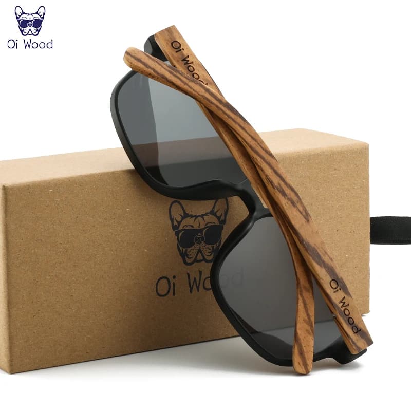 Oi bois lunettes de soleil pour hommes bois lunettes de soleil homme lunettes lunettes polarisantes 
