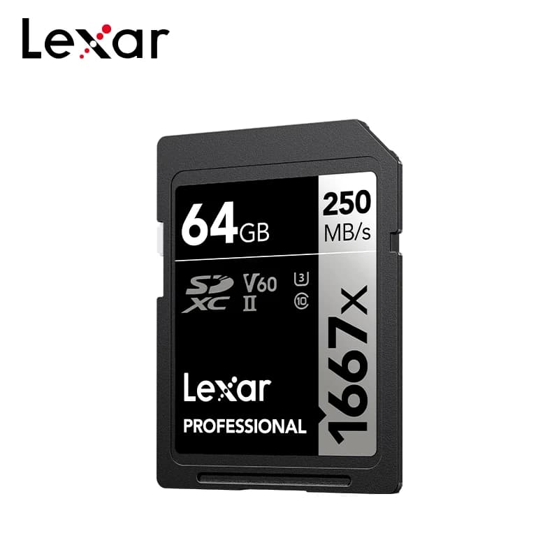 Lexar-Carte SD 100% d'origine pour appareil photo, vitesse de lecture 1667x, jusqu'à 128 MBumental, 