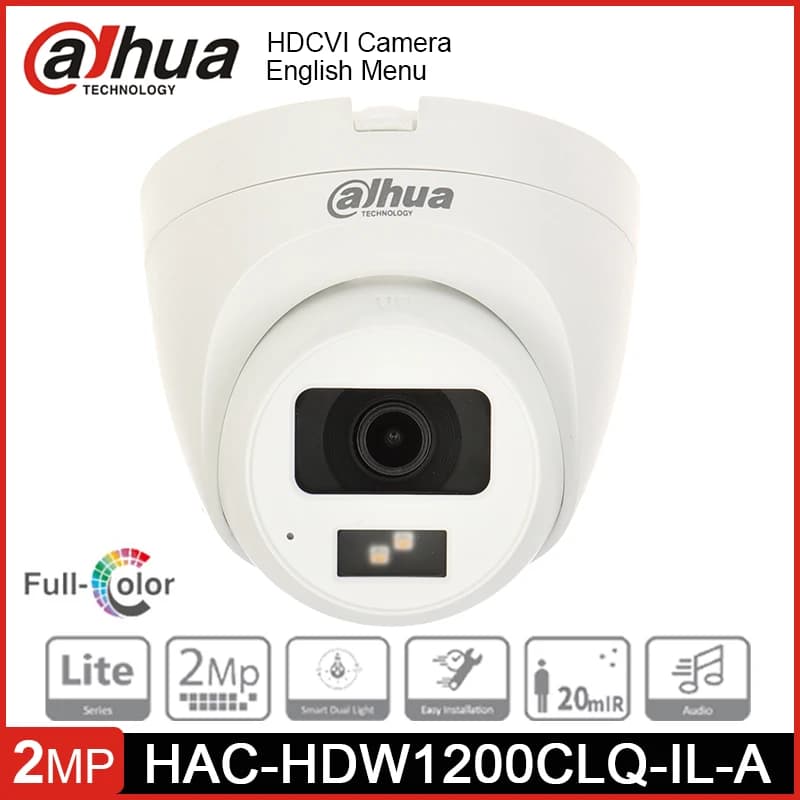 Nunua HAC-HDW1200CLQ-IL-A Dock 2MP globe oculaire CCTV caméra HDCVI extérieur couleur IR analogique 