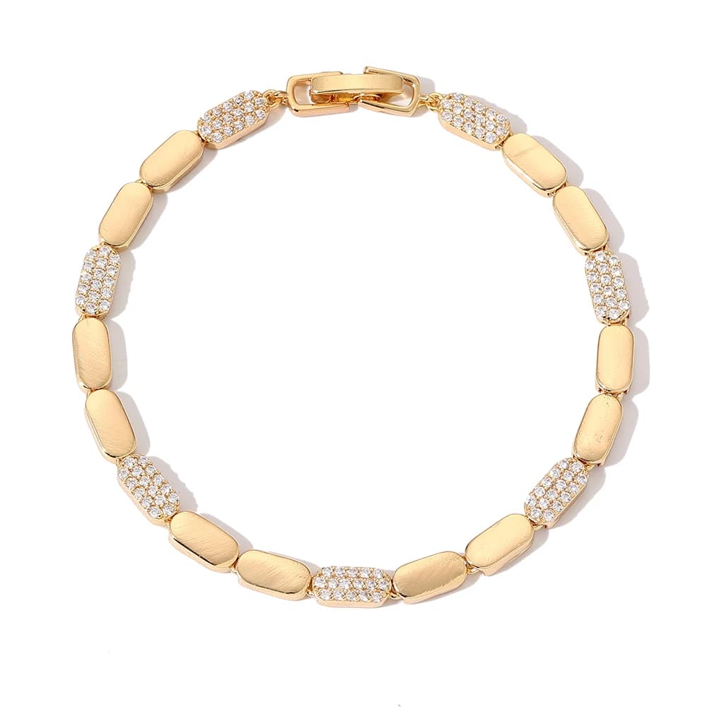 Bracelet de luxe incrusté de Zircon, lumineux et brillant, bijoux pour femmes, cadeau de noël CN8105