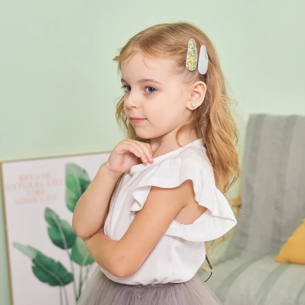 Nouveau 5 pièces BB Clips ensemble pour enfants cheveux accessoires doux imprimé Hairbangs pince à c