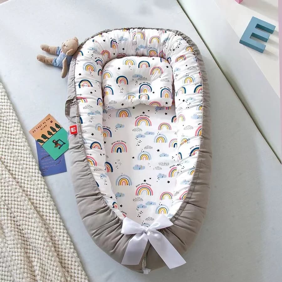 Nid de bébé pour dormir, chaise longue pour nouveau-né, en coton, respirant, réglable, berceau dans 