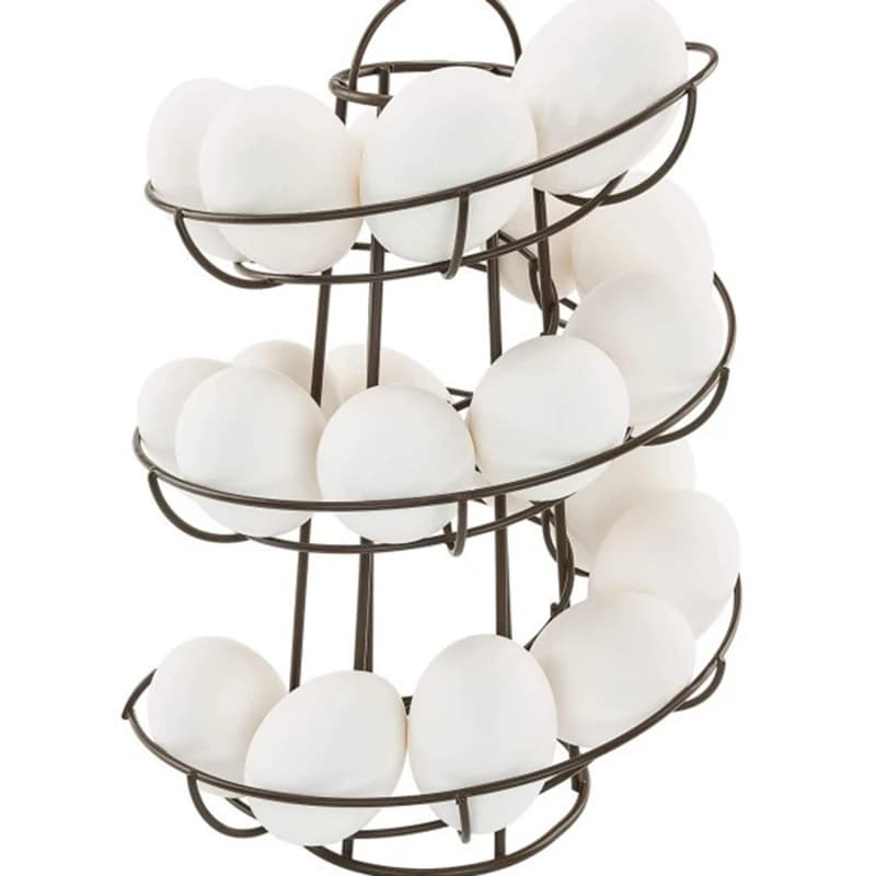 Support à œufs en spirale, support de rangement pour squelette d'œufs, distributeur en spirale de lu