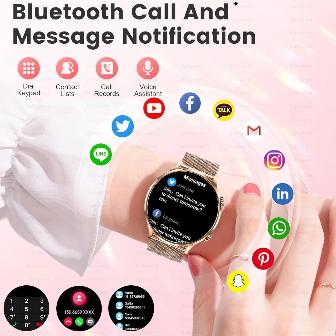 2025 nouvelle dame mode montre intelligente femmes AMOLED HD écran GPS fréquence cardiaque Bluetooth