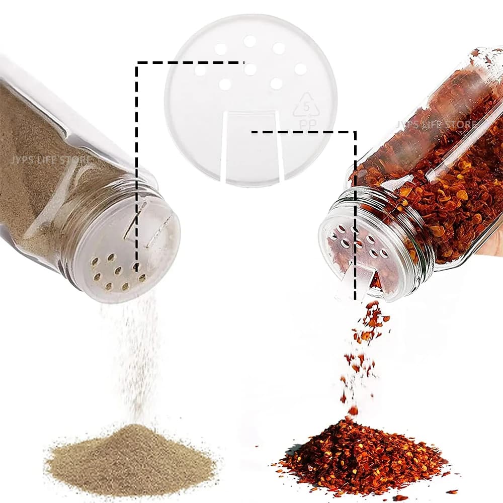 Pots à épices en verre avec couvercles métalliques, 12 pièces, salière, poivrière, récipients d'assa