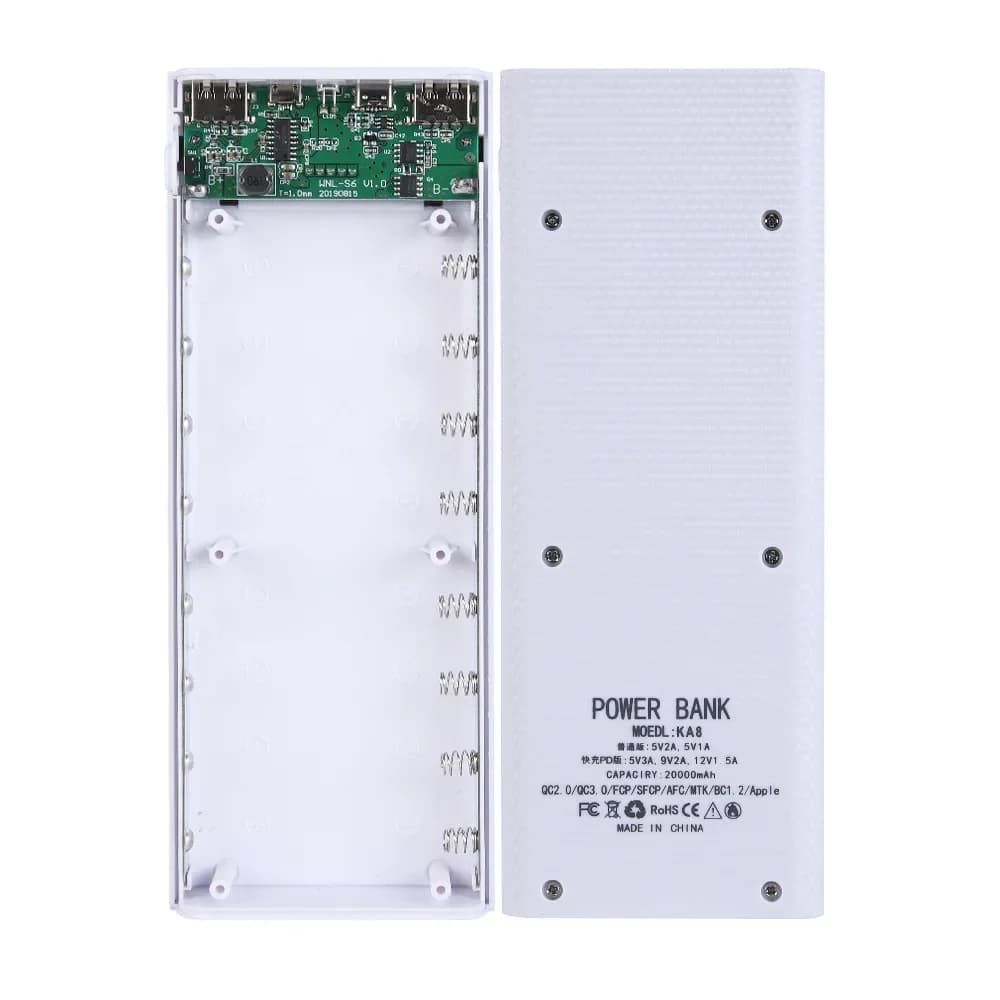 8X18650 double USB batterie externe coque Micro USB Type C 5V 4.5A boîtier de bricolage boîte de sto