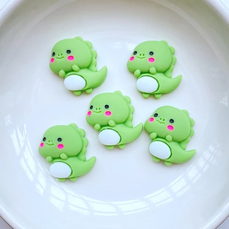 20 pièces nouveau mignon Mini 19*20mm dessin animé petit dinosaure dos plat résine Scrapbooking bijo
