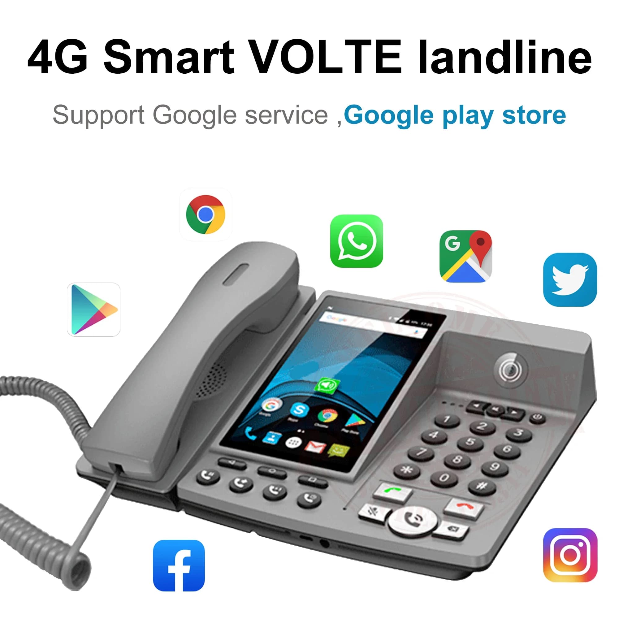 Smart LTE 4G fixe sans fil fixe Android 8.1 4G SIM réseau visiophone Glob universel personnes âgées 