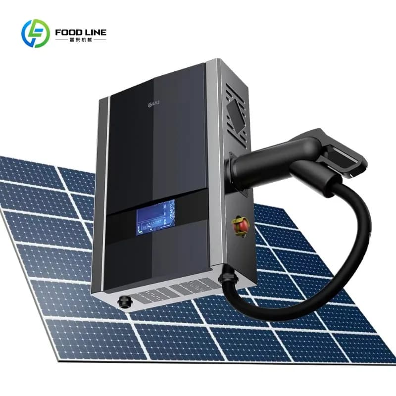 Borne de recharge murale solaire personnalisée 30 kW pour véhicules électriques, alimentée par panne
