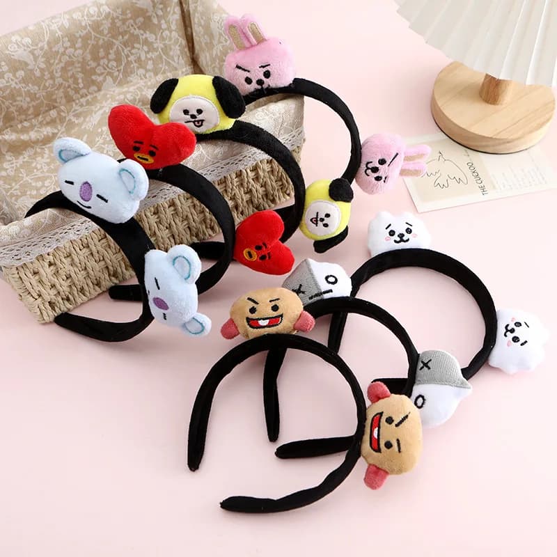 Bandeau BT21 koya RJ Shooky Man Tata Chimmy Cooky, dessin animé créatif, poupée mignonne, bandeau de
