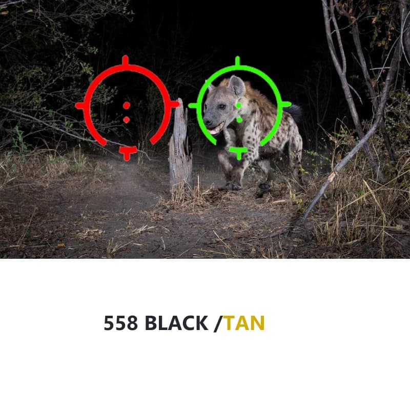 Visée holographique à points rouges 558, réflexe à points rouges et verts avec support Picatinny à d