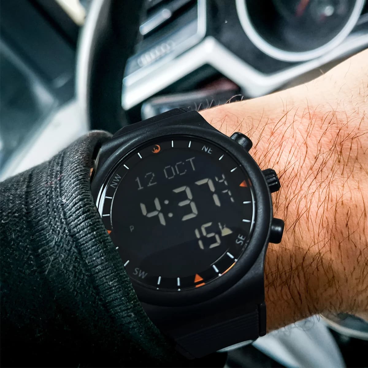 Montre de prière Azan pour prière musulmane avec boussole Qibla Montre de sport rétroéclairée islami