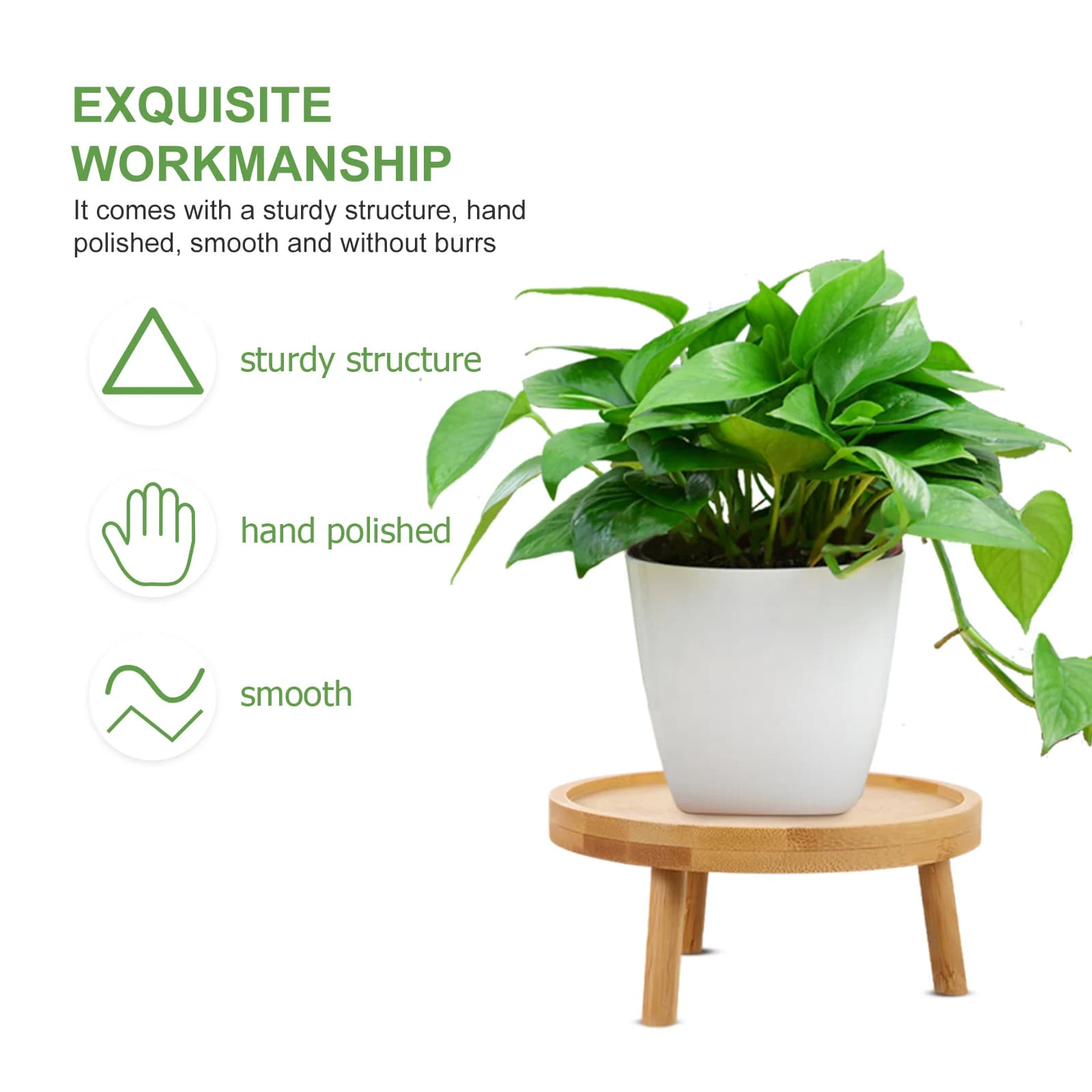 Support pour pot de fleurs en bois, tabouret en bois T1, affichage extérieur et intérieur, pot de pe