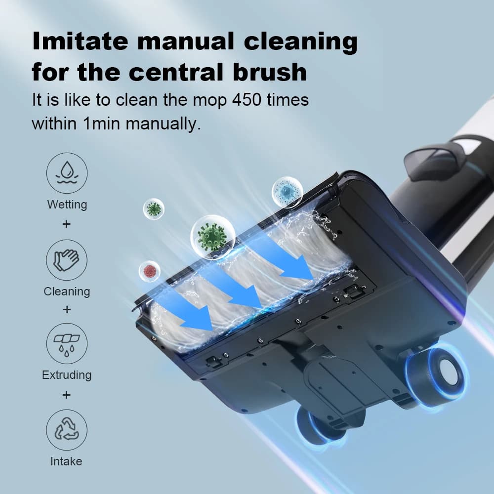 Aspirateur sans fil Liectroux i7 Pro pour le nettoyage humide et à sec, lavage intelligent pour la m