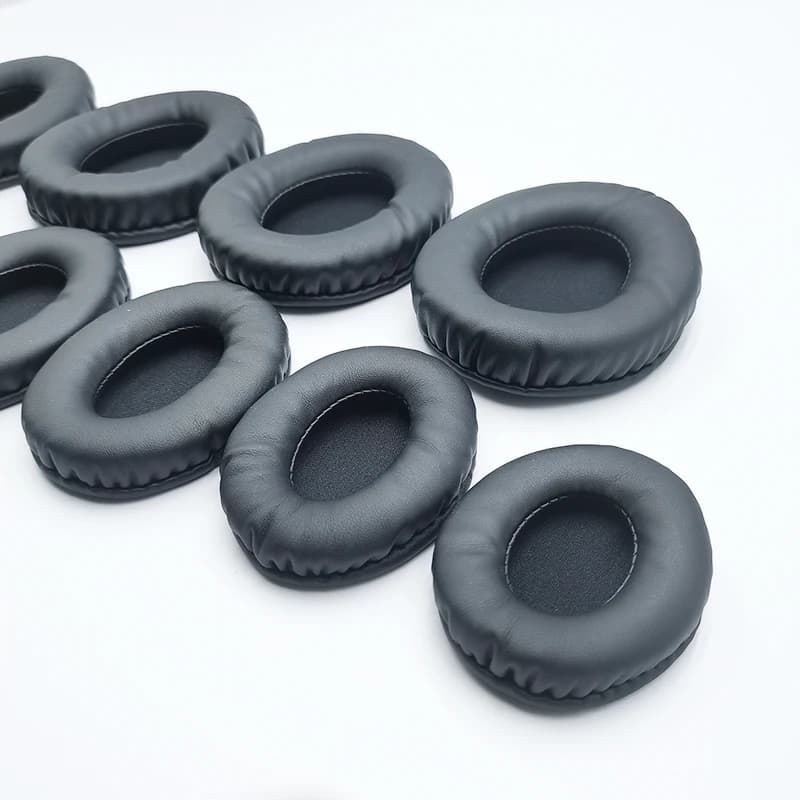 Coussinets d'oreille ovales pour écouteurs, housse en mousse de cuir éponge 60*70 60*80 65*85 70*90 