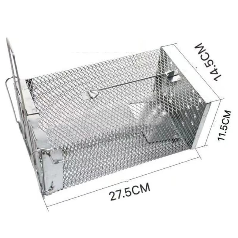 Pièges à rats à cage en fer pour grandes rats ; Capture humaine et utilisation intérieure automatiqu