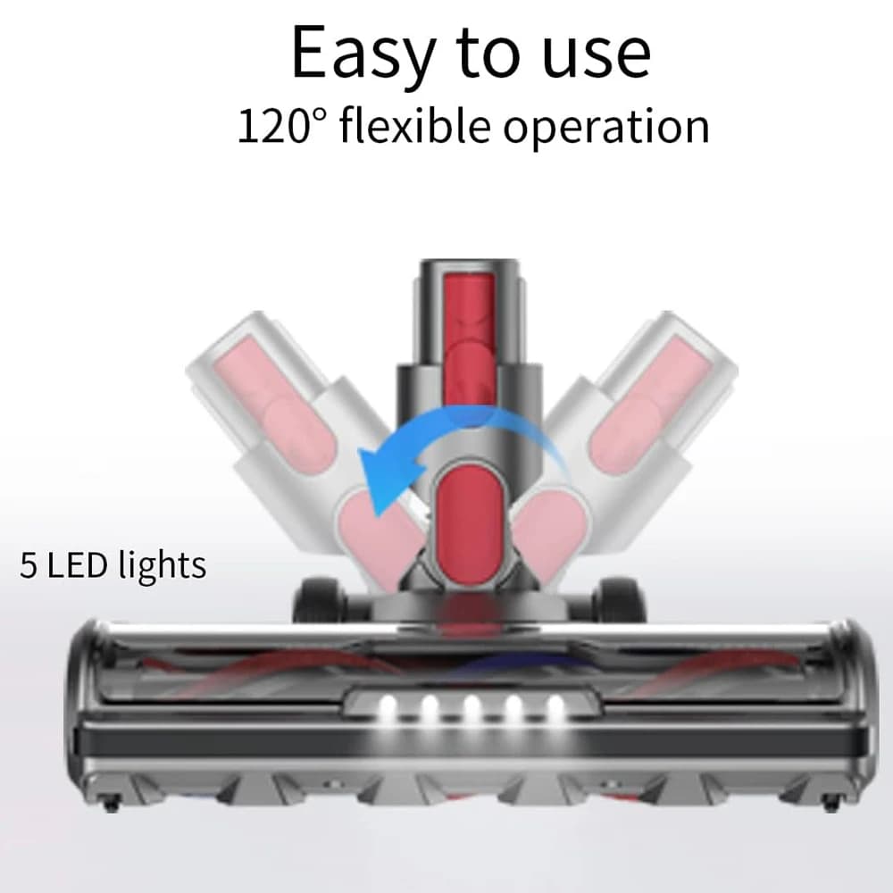 Tête de livre à entraînement direct compatible avec Dyson, aspirateur pour tapis courts et sols durs