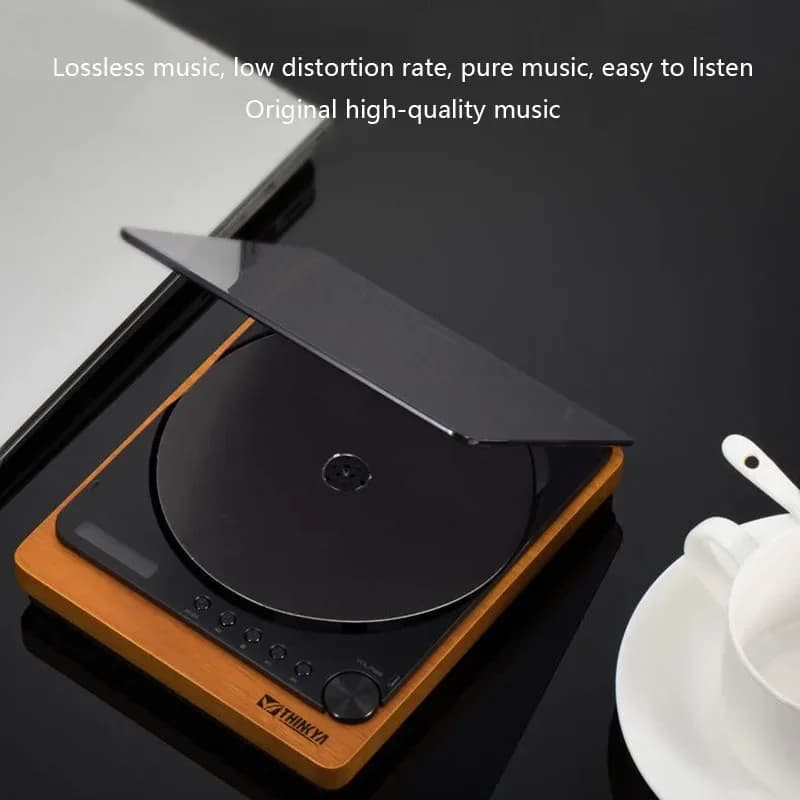 Lecteur CD vintage en bois, Bluetooth 5.1, sortie optique numérique, HIFI, lecteur CD USB, lecture s