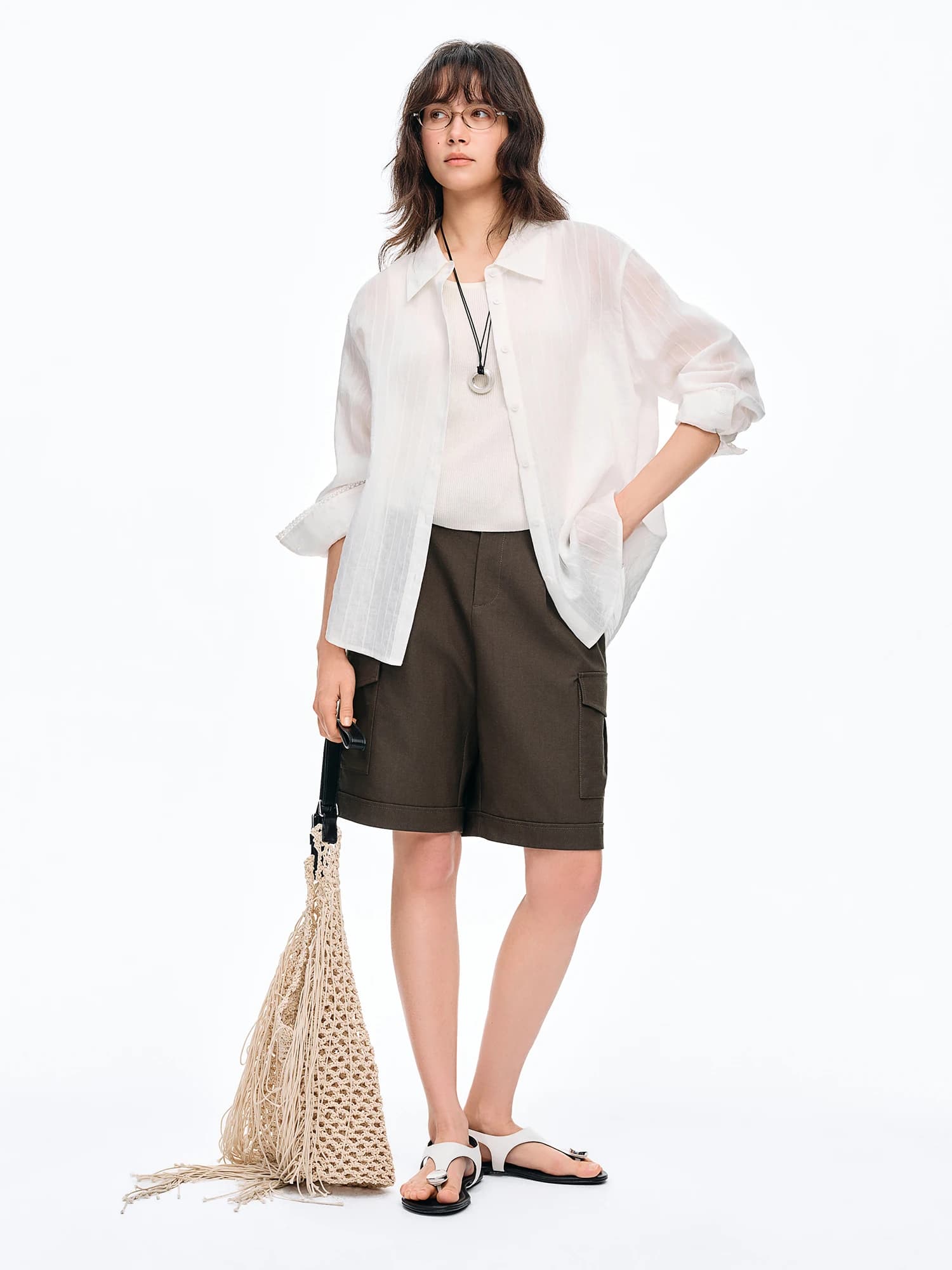Pantalon Capri et Short Décontracté Ample DUSHU pour Femme, Style Montagne, Collection Printemps/Été