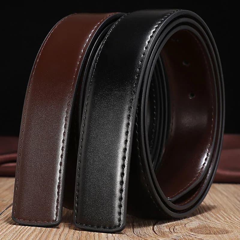 Cuir de vache réversible Double face, 2.8cm 3.0cm 3.3cm 3.5cm 3.8cm de large, avec trous, ceinture s